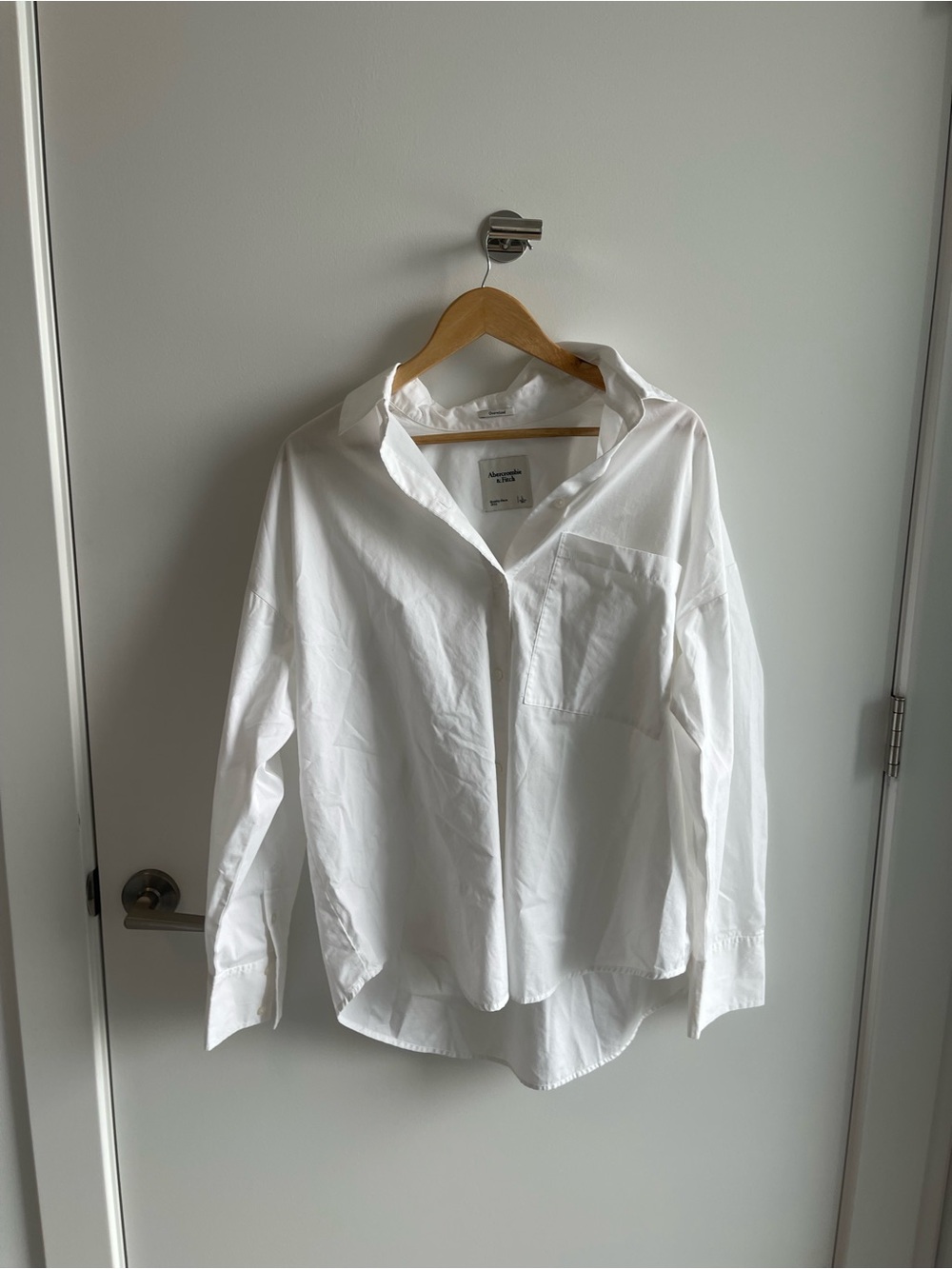 Abercombie White Button-Up Shirt Oversized